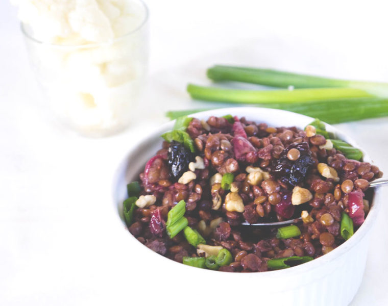 Whip up some savory lentils with cranberries to close out the year.