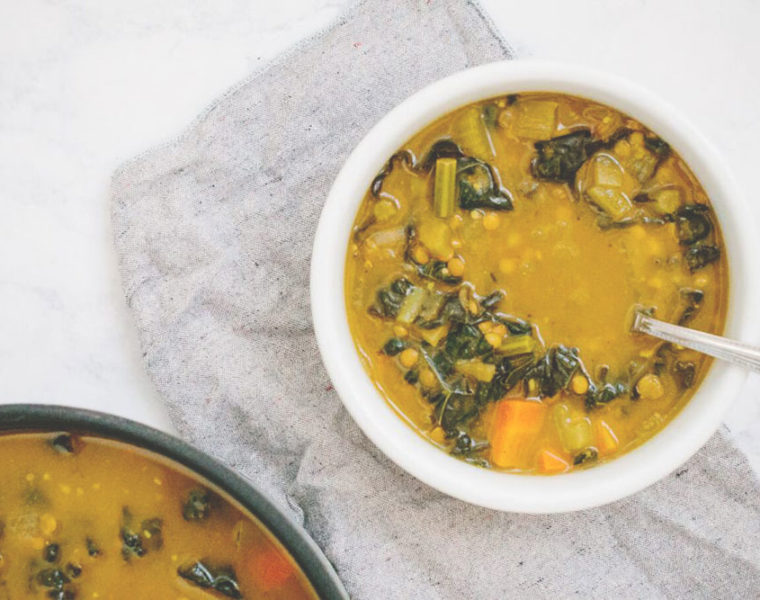 Get cozy with this fiberful, antioxidant-rich lentil soup.