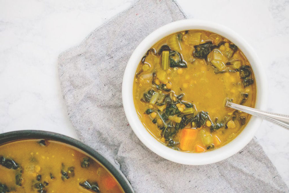 Get cozy with this fiberful, antioxidant-rich lentil soup.